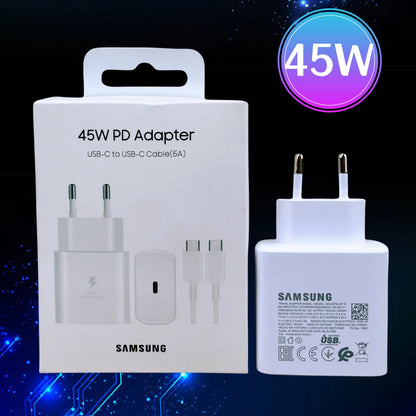 Samaung Original 45W PD Adapter, USB-C with super fast Charging